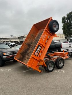 Heavy duty 6x10 dump trailer with scissor lift