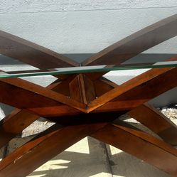 GLASS END TABLE 