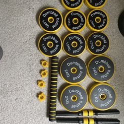 Adjustable Dumbbell and Individual 10 Lb Dumbbell
