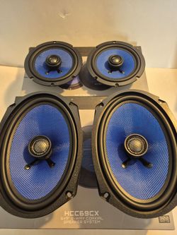 HIFONICS 1 PAIR 6.5" 2 WAY 125 WATTS SHALLOW MOUNT & 1 PAIR 6×9 2 WAY 150 WATTS CAR SPEAKER