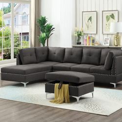 Brand New Sectional Sofa With Ottoman / Sofa Seccional con Ottoman Nuevo a Estrenar… Delivery 🚚 