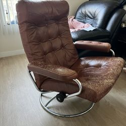 Vintage Ekornes Stressless Chair & Ottoman