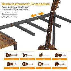 Guitar Stand for 4 Guitars, Adjustable Multiple Guitars Rack