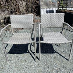 2 Outdoor Woven Chairs