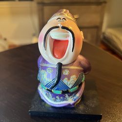 Chinese Prosperity Laughing Figurine Resin Lucky Wealth Statue Lunar New Year