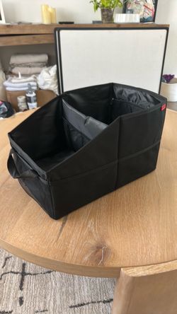Black Car Trunk Organizer with Dividers