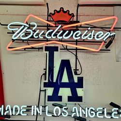 Dodgers Budweiser Neon Bar Light Sign
