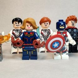 Set Of 8 Custom Marvel Avengers Minifigures W/ Weapons End Game Thanos Captain America
