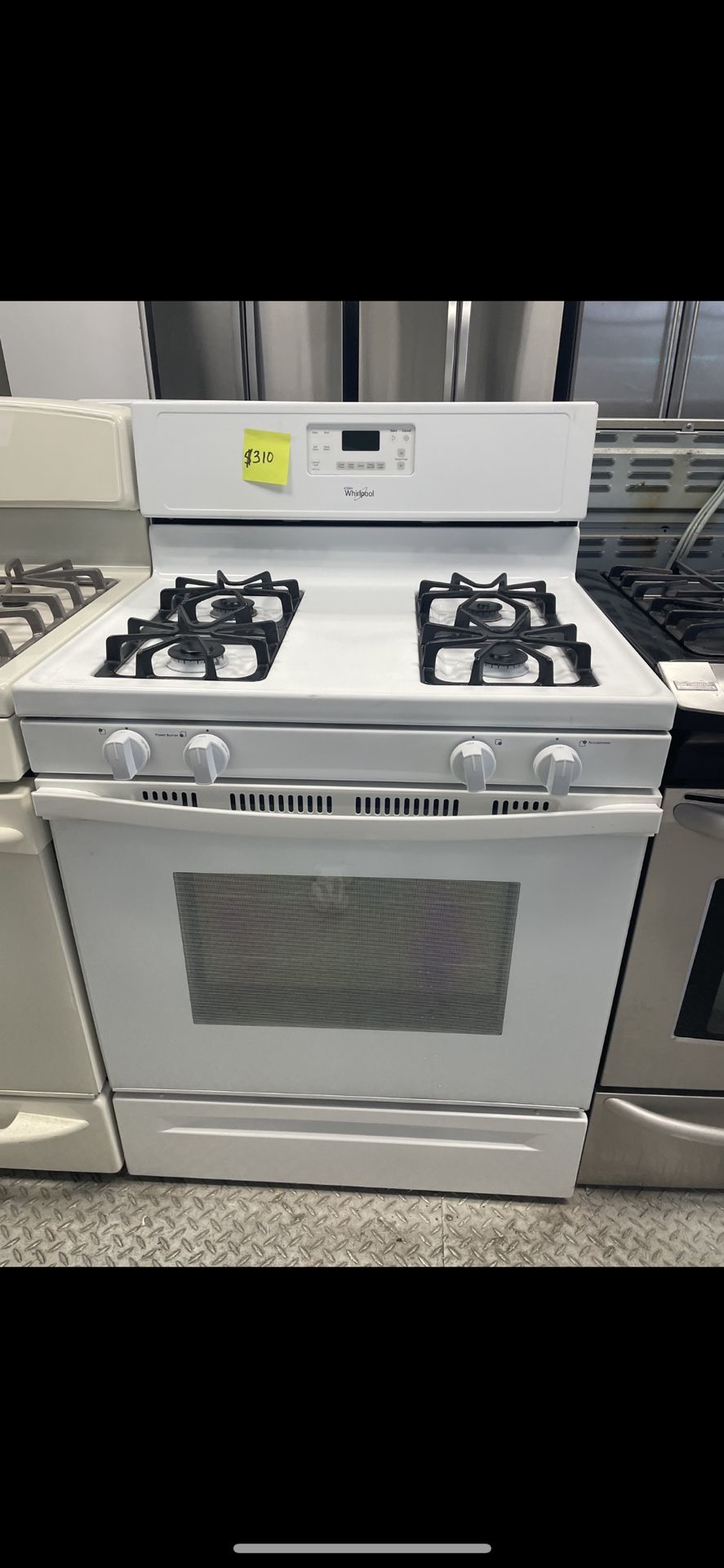 White Whirlpool 30” Gas Stove