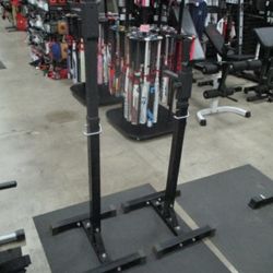 Used Free Standing 2 Piece Adjustable Squat Rack ( Read The Description)