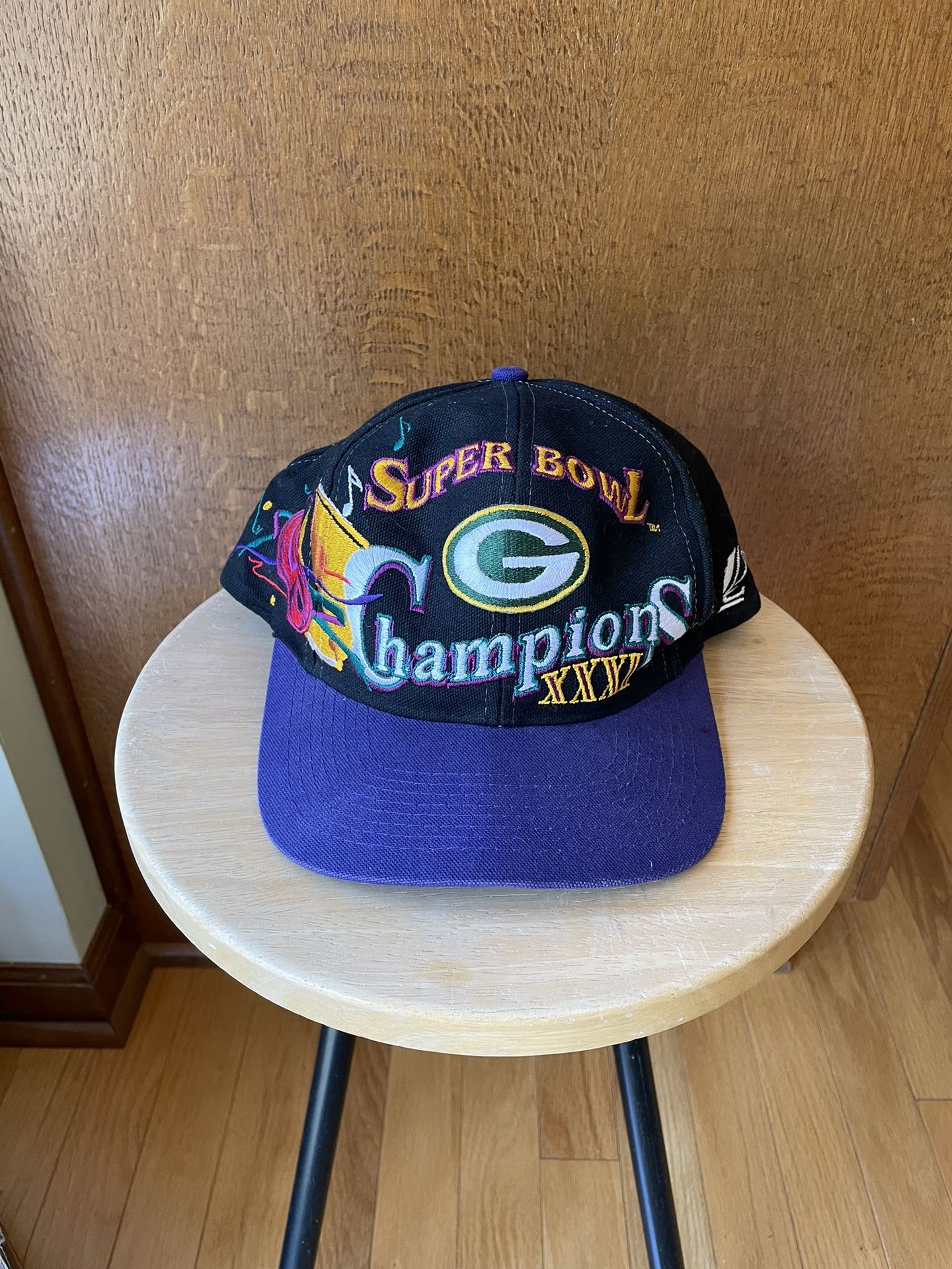 Vintage Green Bay Packers Super Bowl XXXI 31 Champions SnapBack Hat Used