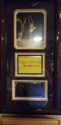 Jerry West Lakers Signed FLOORBOARD not 💜💛 Kobe Bryant Lebron James Upper Deck UDA Jersey Panini Basketball MJ Jordan