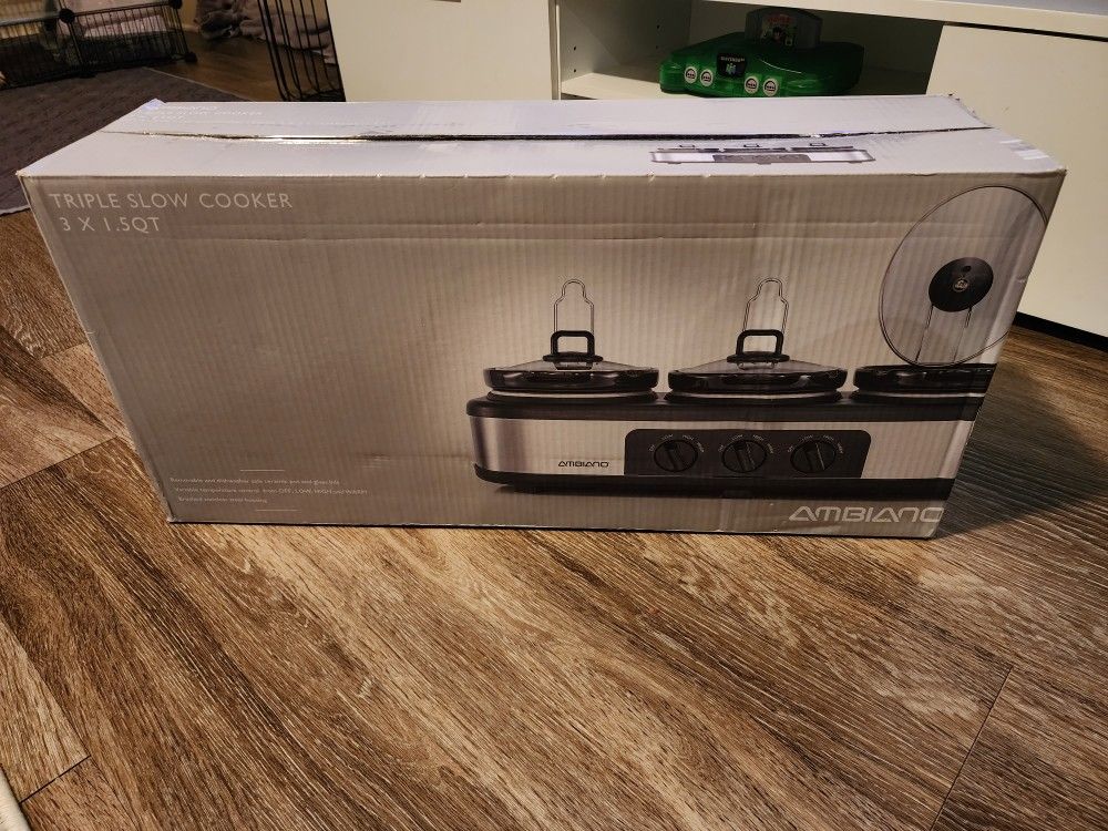 Ambiano Triple Slow Cooker - Olla Triple De Cocion Lenta 30