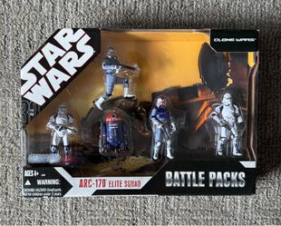 Stars Wars Clone Wars ARC-170 Elite Squad Battle Pack Set