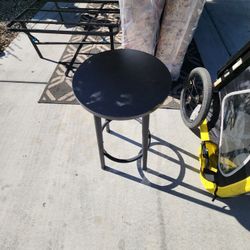 Black Wood Top Stool N Metal Frame. $20