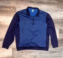 Pro Tour Navy Blue Men's Quarter-Zip Performance Athletic Pullover