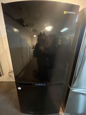 Samsung Bottom Freezer Refrigerator in Black Option for Pickup and Delivery in NC