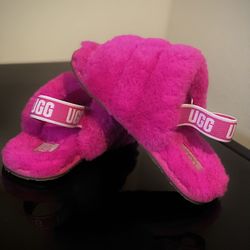 SIZE 10 Toddler/Little kid UGG Fluff Slide Sandals