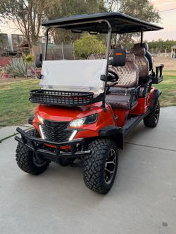 6-Passenger Lifted Golf Cart  red