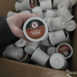 Big box of hazelnut coffee pods