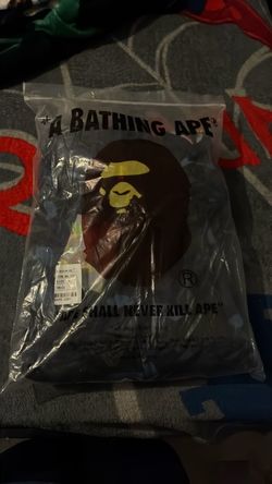 Navy blue bape hoodie.