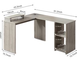 L-Shaped Desk with Chair