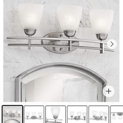 Possini Euro Deco 23 1/2" Wide Brushed Nickel Bath Light