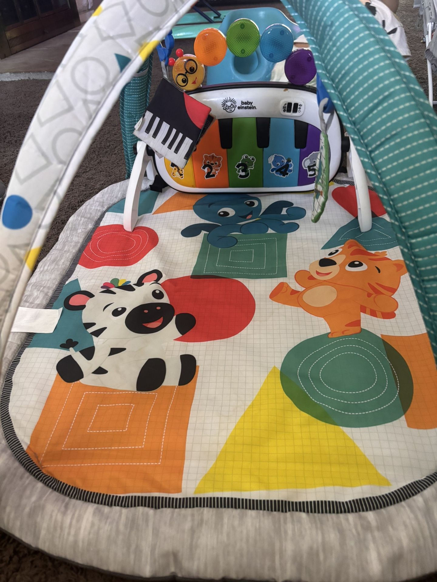 Baby Einstein 4-in-1 Infant Baby Activity Gym & Tummy Time Play Mat with Piano