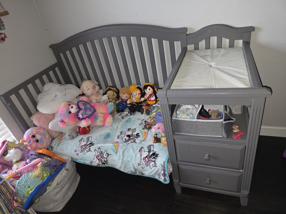 Crib With Changing Table And Mattress. $125 Obo