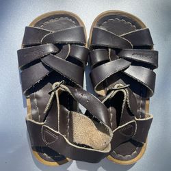 Size 3 Toddler Brown Saltwater Sandals -like New