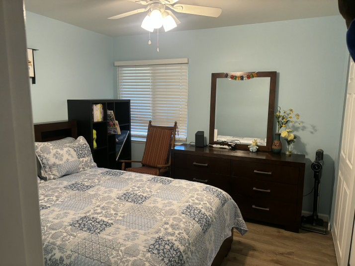 Queen Bed Frame with Dresser and Side Table