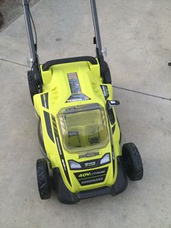 Ryobi 40 volt lawn mower in great condition