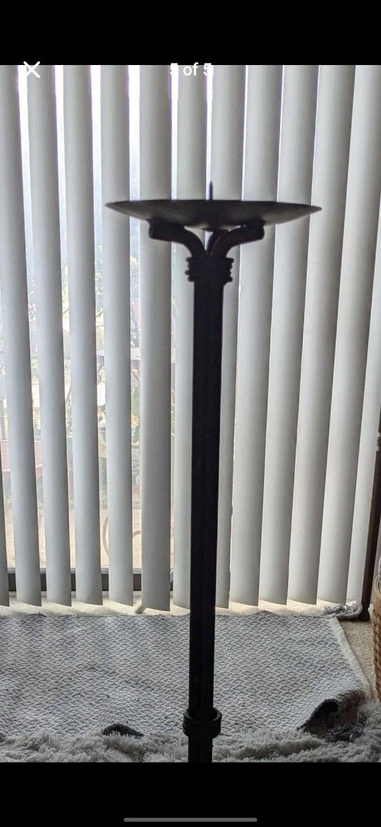 Wrought Iron Floor Candle Holder