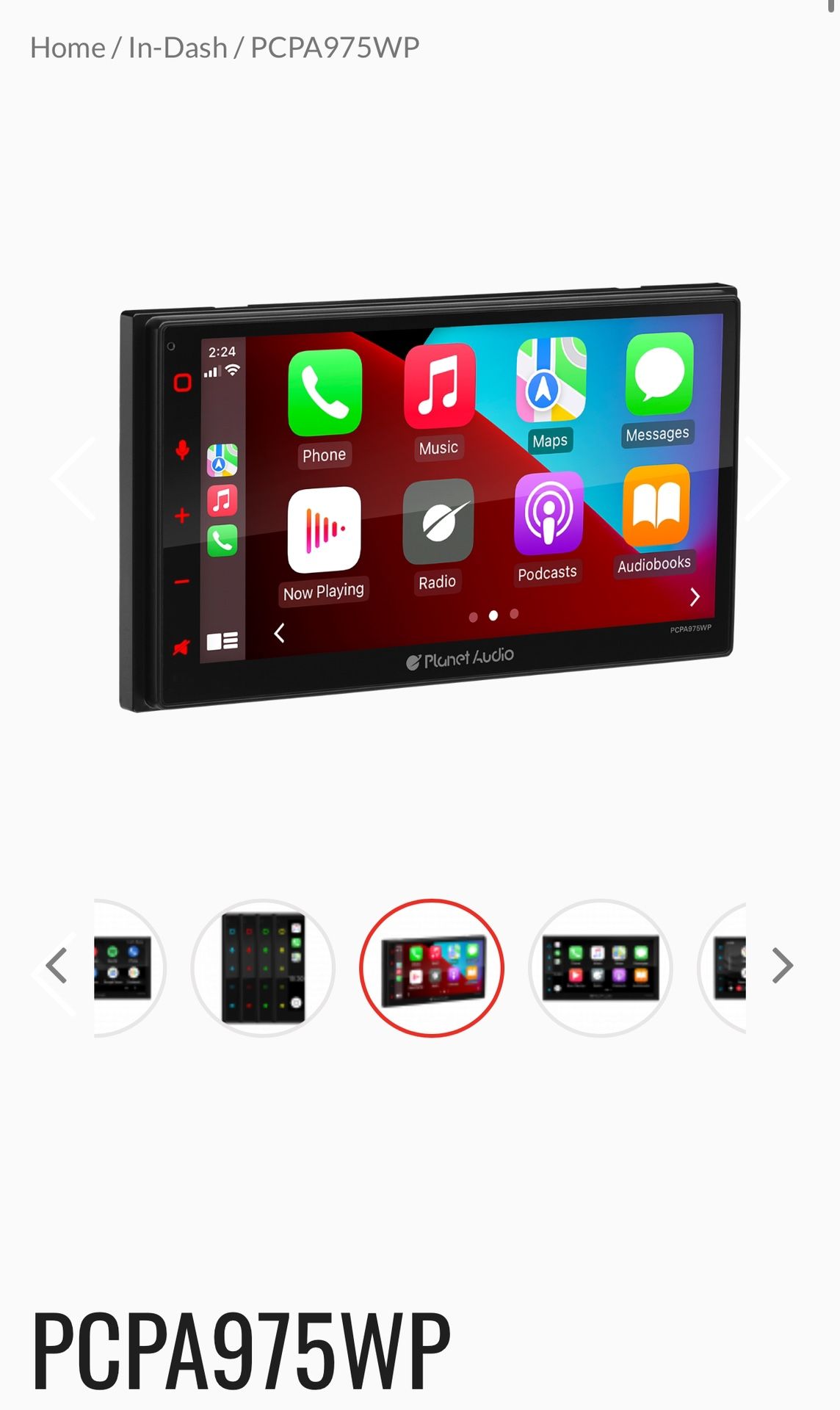Planet Audio Wireless Apple / Android CarPlay
