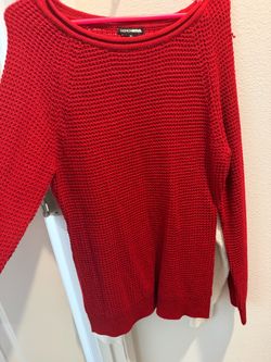 Fashion Nova Red Knit Sweater XL