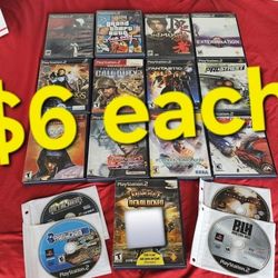 Sony PlayStation 2 Ps2 Games $6 Each ▫️