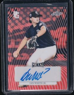 Really Nice 2023 Leaf Perfect Game Ian White Jr. Auto, 1/1 Proof Card Red MINT 