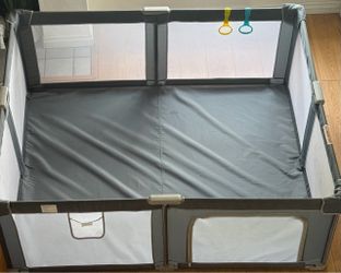 Gray playpen 71”x59”