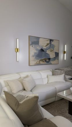 White leather sofa just new month in used