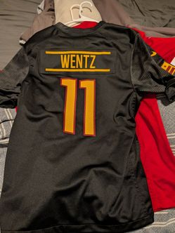 Washington commanders Carson Wentz black jersey