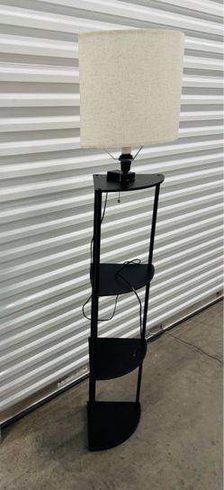 Floor Lamp w/ Shelf - 3 Color Light - No Bulb included - $25