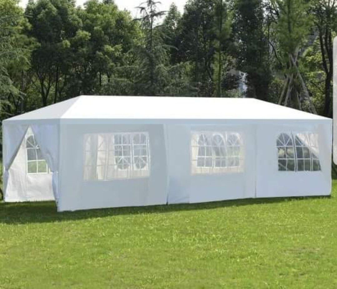 10ft x 30ft Outdoor Tent Gazebo Canopy with Removable Side Walls for Backyard Party or Wedding