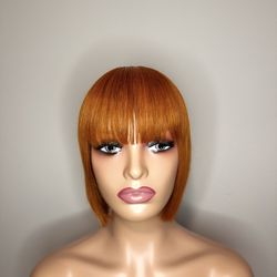 Orange 10in Bang Wig 