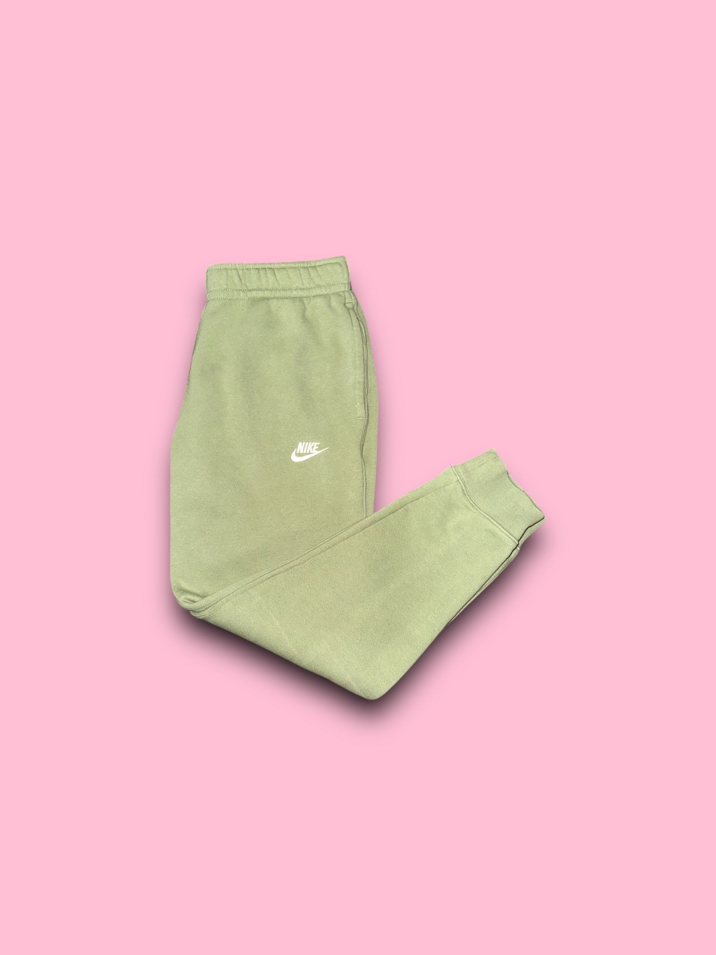 Nike sportswear club fleece tapered sweatpants green mens medium