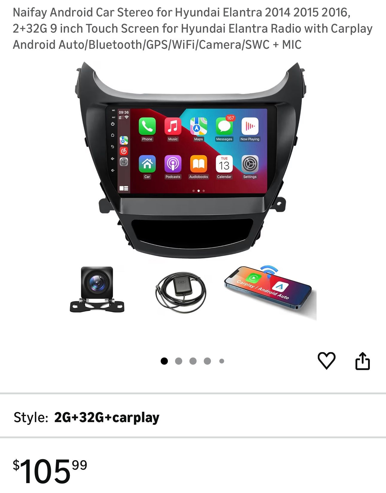 Naifay Android Car Stereo for Hyundai Elantra