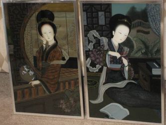Reverse Glass Asian Paintings (2)