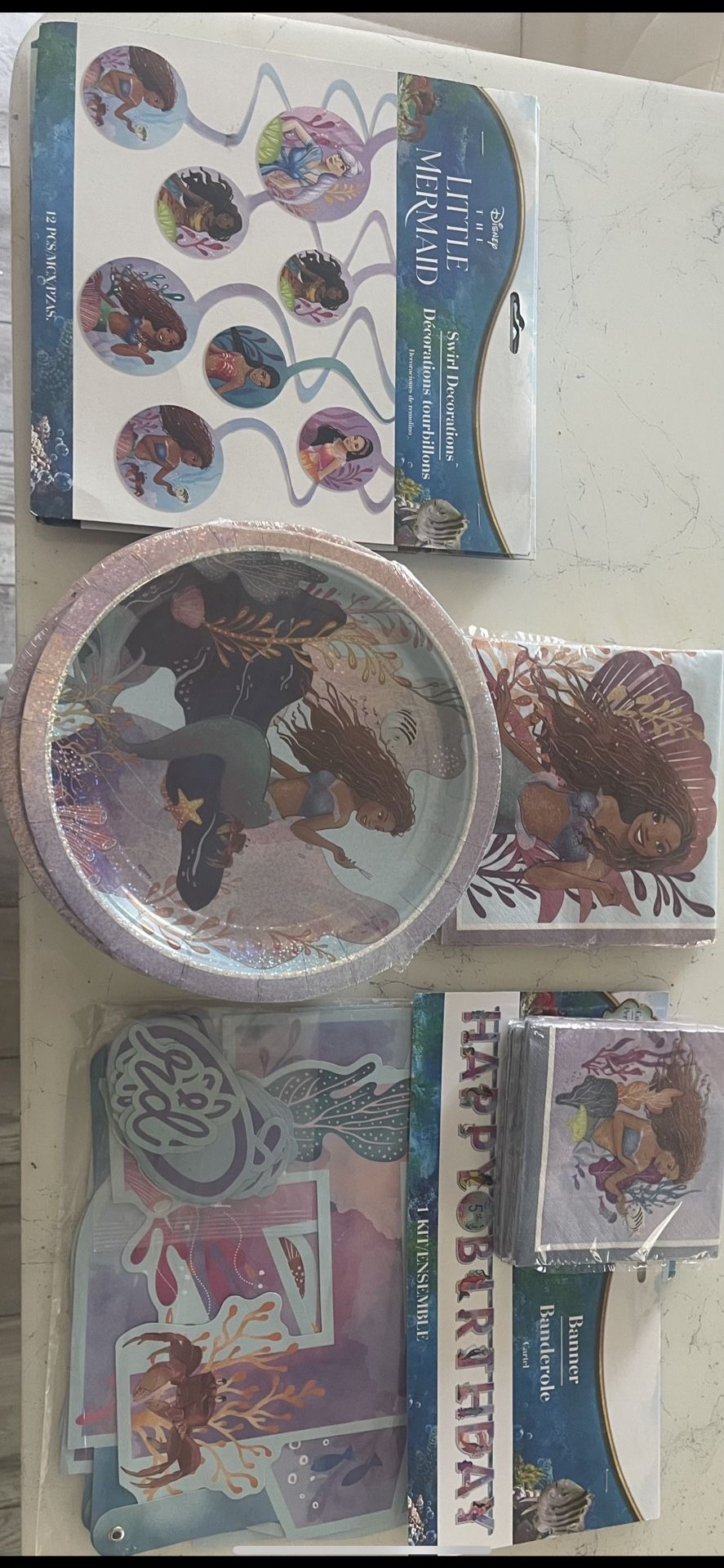 Little mermaid party supplies