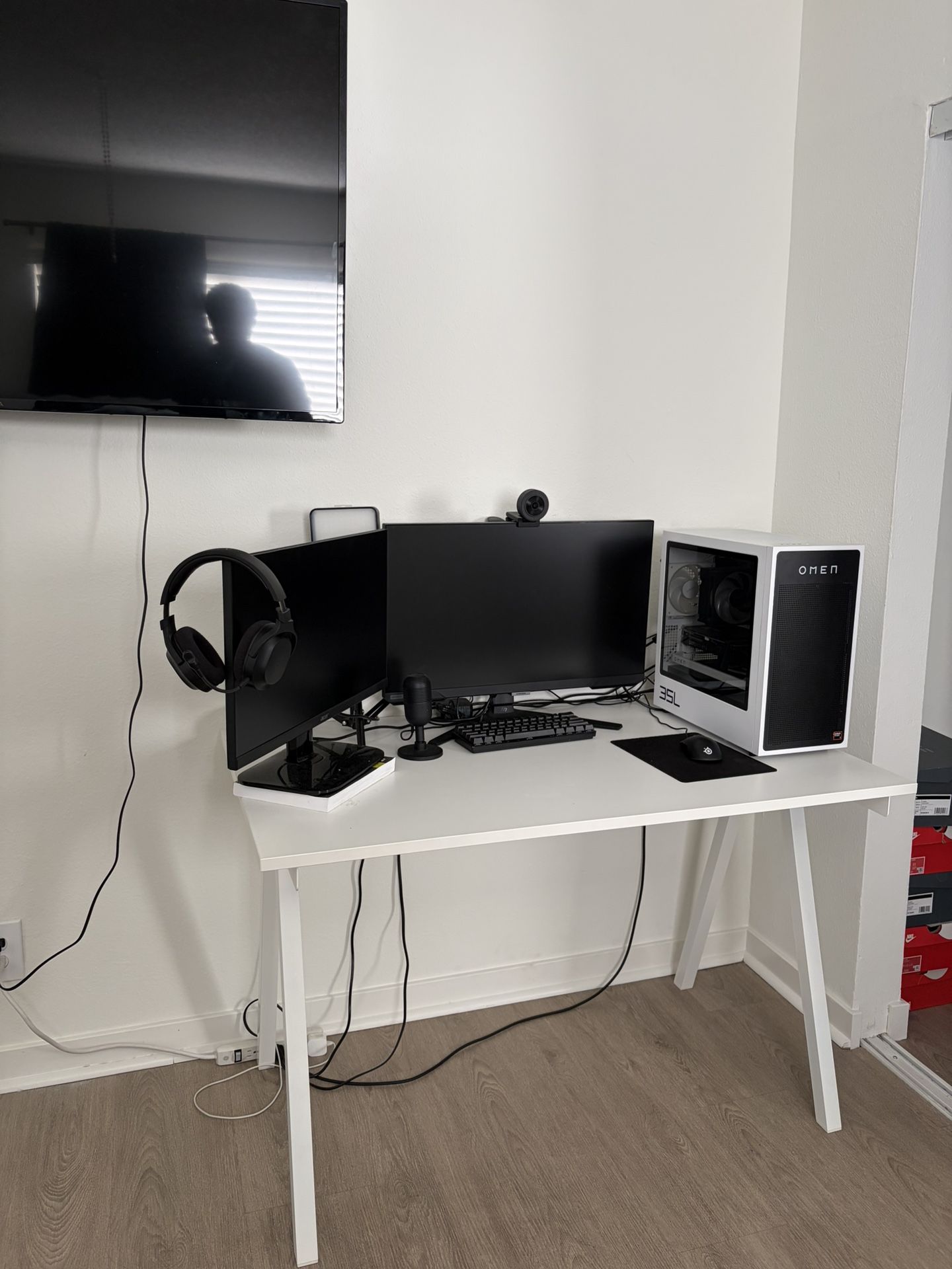 White IKEA Desk