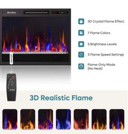 Bestier Electric Fireplace Insert with Remote