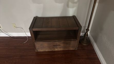 Rustic Wood Storage Cabinet / End Table